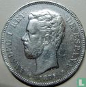 Spanje 5 pesetas 1871 (1874) - Afbeelding 1