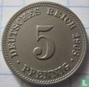 German Empire 5 pfennig 1908 (D) - Image 1
