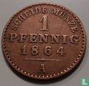 Reuss-Obergreiz 1 pfennig 1864 - Afbeelding 1
