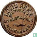 USA (Milwaukee, WI)  Civil War token - Louis Kurz Pictoral Lithographer & Amazon  1863 - Afbeelding 2
