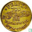USA (New York, NY)  Civil War token - Felix Kosher  Dining Saloon 256 Broadway, New York 1863 - Afbeelding 2