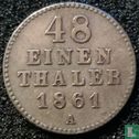 Mecklenburg-Schwerin 1/48 thaler 1861 - Afbeelding 1