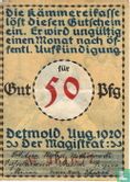 Detmold, Stadt - 50 Pfennig 1920 (2d) - Afbeelding 1