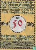 Detmold, Stadt - 50 Pfennig 1920 (2b) - Afbeelding 1