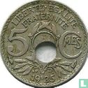 France 5 centimes 1935 (misstrike) - Image 1