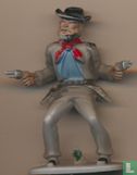 Cowboy with 2 revolvers firing from hip (grey) - Image 1