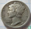 United States 1 dime 1916 (Mercury dime - without letter) - Image 1
