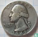 États-Unis ¼ dollar 1949 (sans lettre) - Image 1