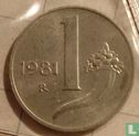 Italien 1 Lira 1981 - Bild 1