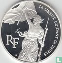 Frankreich 100 Franc 1993 (PP - Silber) "Bicentenary of  the Louvre Museum" - Bild 2