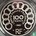 Frankrijk 100 francs / 15 écus 1992 (PROOF) "Jean Monnet" - Afbeelding 1