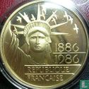 Frankreich 100 Franc 1986 (PP - Gold) "Centenary Statue of Liberty 1886 - 1986" - Bild 2