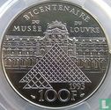 France 100 francs 1993 (PROOF - Silver) "200 years Louvre Museum - Infanta Marie-Marguerite" - Image 1