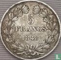 France 5 francs 1848 (LOUIS PHILIPPE I - BB) - Image 1
