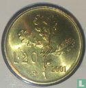 Italië 20 lire 2001 - Afbeelding 1