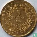 France 5 francs 1854 (tranche lisse) - Image 1
