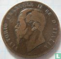 Italy 10 centesimi 1866 (OM - with dot) - Image 2