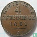 Prussia 4 pfenninge 1861 - Image 1