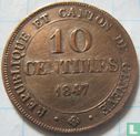 Genf 10 Centime 1847 - Bild 1