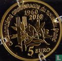 Frankrijk 5 euro 2010 (PROOF) "50th Anniversary of the New Franc" - Afbeelding 2
