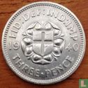 Vereinigtes Königreich 3 Pence 1940 (Typ 1) - Bild 1