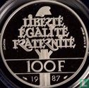 Frankrijk 100 francs 1987 (PROOF - Piedfort) "230th anniversary of the birth of La Fayette" - Afbeelding 1