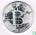 1/4 bitcoin zilverkleurig 2014 - Image 1