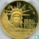 France 100 francs 1986 (Gold) "Centenary Statue of Liberty 1886 - 1986" - Image 2
