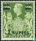 Koning George VI met opdruk  - Afbeelding 1
