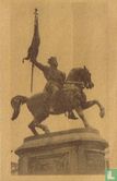 Brussel - Koningsplein Standbeeld van Godfried van Bouillon door den beeldhouwer Simonis - Image 1