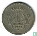 India 1 rupee 1990 (Hyderabad - security) - Image 1