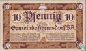 Hermsdorf, Gemeinde 10 Pfennig 1919 - Bild 2