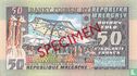 Madagascar 50 Francs 1974 Specimen - Afbeelding 2