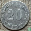 German Empire 20 pfennig 1876 (B) - Image 1