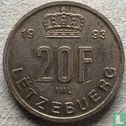 Luxemburg 20 francs 1993 - Afbeelding 1