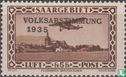 Airmail with overprint "VOLKSABSTIMMUNG 1935" - Image 1