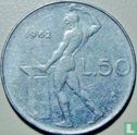 Italy 50 lire 1962 - Image 1