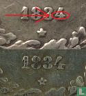 België ½ franc 1834 (gewone horizontale streep van 4) - Afbeelding 3