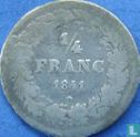België ¼ franc 1841 - Afbeelding 1