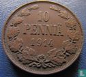 Finland 10 penniä 1914 - Image 1