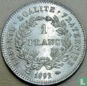 France 1 franc 1992 (nickel) "Bicentenary of the French Republic" - Image 1