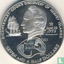 Cookeilanden 7½ dollars 1973 (PROOF) "Bicentenary Cook's discovery of Hervey Islands" - Afbeelding 2
