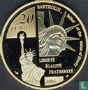 Frankrijk 20 euro 2004 (PROOF - goud) "100th anniversary of the death of Frédéric Auguste Bartholdi" - Afbeelding 1