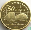 Frankrijk 50 euro 2013 (PROOF) "Channel Tunnel - North Station and St. Pancras Station" - Afbeelding 1