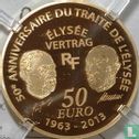 France 50 euro 2013 (PROOF) "50 years of Élysée Treaty" - Image 2