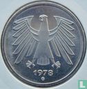 Allemagne 5 mark 1978 (G) - Image 1