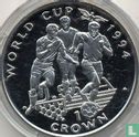 Gibraltar 1 crown 1994 "Football World Cup in United States - 3 players" - Afbeelding 2