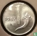 Italië 1 lira 1987 - Afbeelding 1