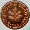 Allemagne 1 pfennig 1986 (D) - Image 1