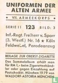 Inf.-Regt. Freiherr v. Sparr (3. Westf.) Nr. 16 * Köln Feldwebel, Paradeanzug - Afbeelding 2